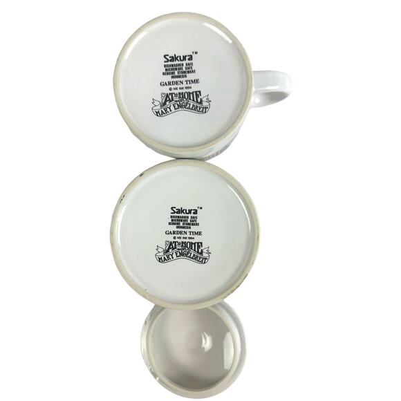 Sakura Mary Engelbreit 1994 Garden Time Creamer and Sugar Set-Excellent! - Picture 8 of 10
